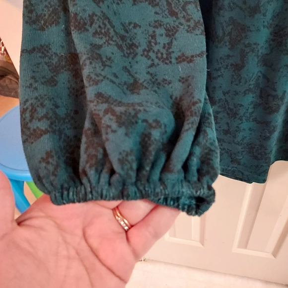 Nine West Puff Long Sleeve Dress Black and Green Snake Print in Size XXL - Picture 8 of 10